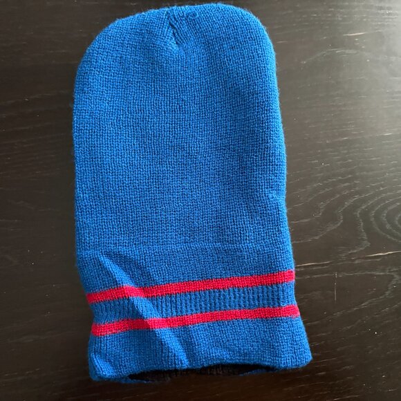 NEW Mens Free Authority Stocking Cap Winter Face Mask Blue Red - Picture 2 of 4